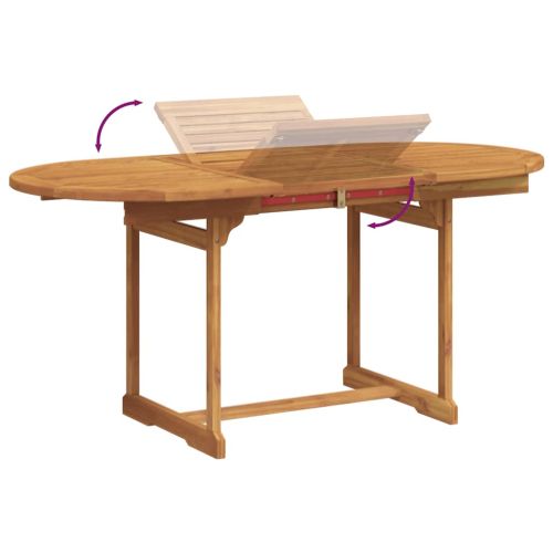 Градински трапезен комплект, 5 части, акация масив и textilene