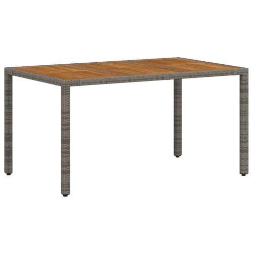 Комплект за хранене в градината 5 pcs Сив полиратан