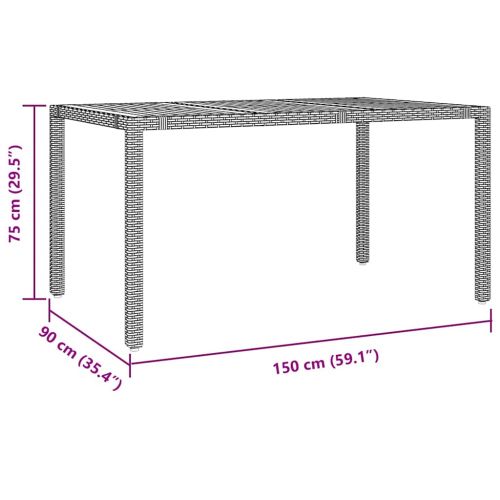 Комплект за хранене в градината 5 pcs Сив полиратан