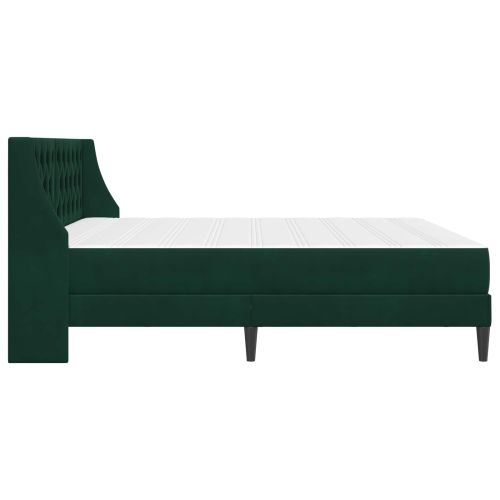 Рамка за легло с матрак Тъмен зелен 200 x 200 cm Кадифе