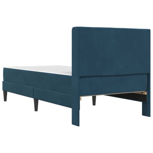 Рамка за легло с матрак с таблото Синьо 90 x 200 cm Кадифе