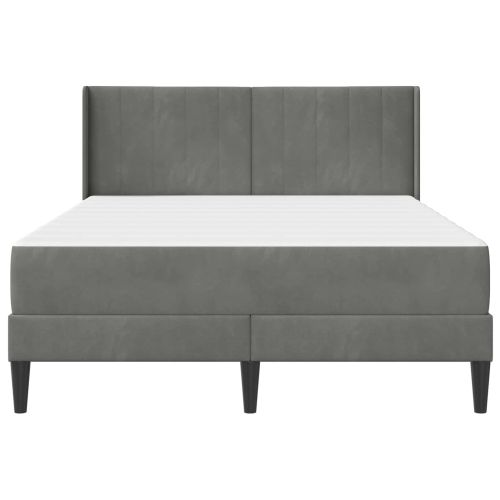 Рамка за легло с матрак Тъмен сив 120 x 200 cm Кадифе