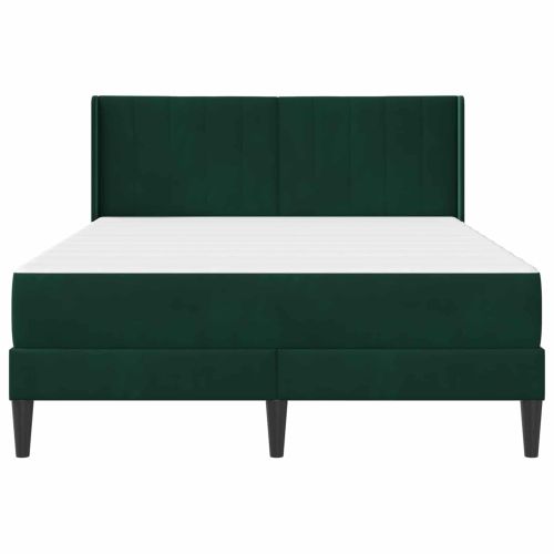 Рамка за легло с матрак Тъмен зелен 120 x 200 cm Кадифе