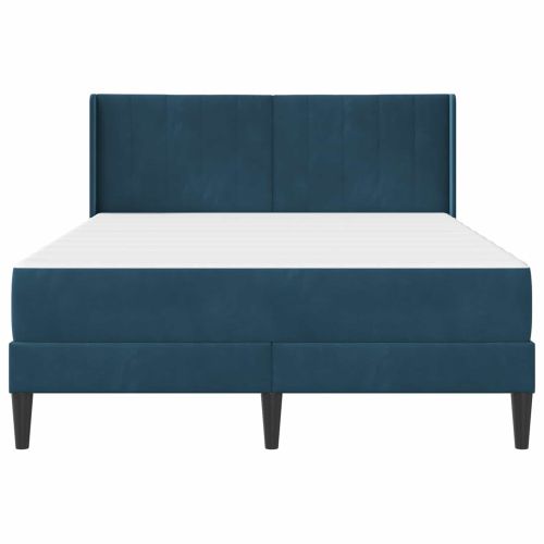 Рамка за легло с матрак с таблото Синьо 140 x 200 cm Кадифе