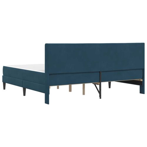 Рамка за легло с матрак Синьо 180 x 200 cm Кадифе