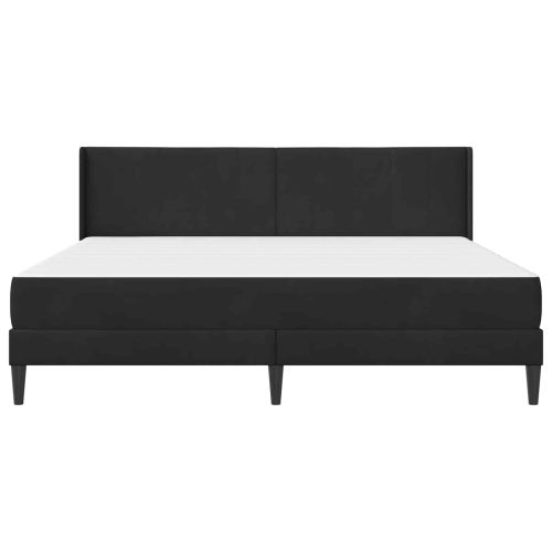 Рамка за легло с матрак Черен 200 x 200 cm Кадифе