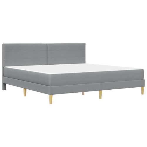 Рамка за легло Светлосиво 200 x 200 cm Полиестер