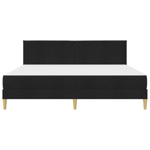 Рамка за легло Черен 200 x 200 cm Полиестер