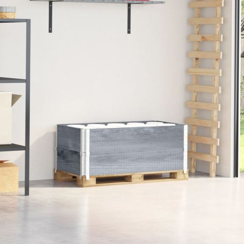 Палетни страници, сив, 2 бр, 100x50 см, борова дървесина масив