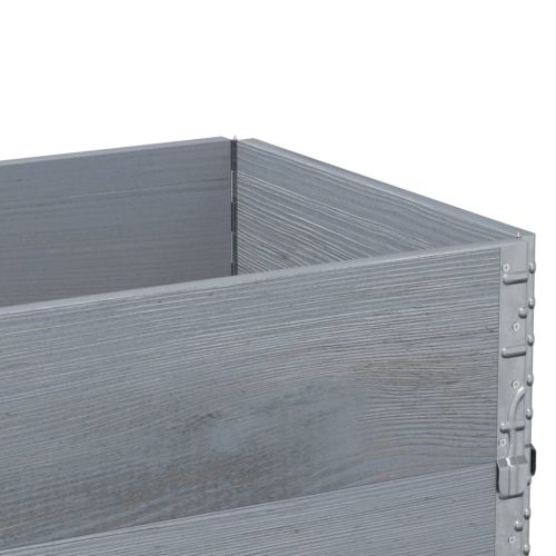 Палетни страници, сив, 2 бр, 100x50 см, борова дървесина масив