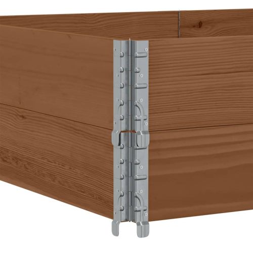 Палетни страници, кафяв, 2бр, 150x100см, борова дървесина масив