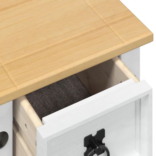 Стойка за растения Бяло 30 x 30 x 73 см Солидно борово дърво