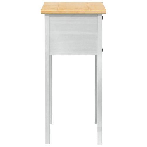 Конзолна масичка Бяло 73 x 35 x 73 см Солидно борово дърво