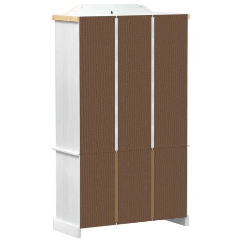 Витрина Бяло 103.5 x 42 x 180 см Солидно борово дърво