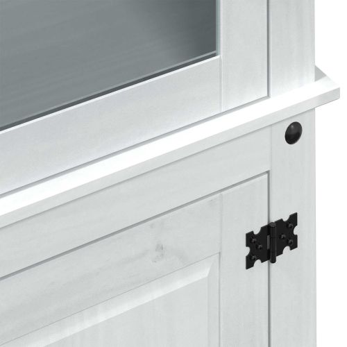 Витрина Бяло 103.5 x 42 x 180 см Солидно борово дърво