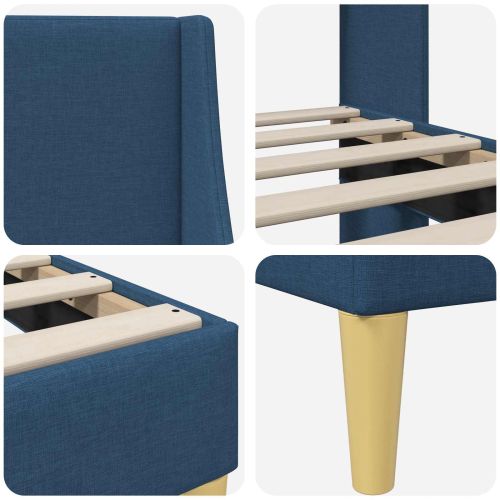 Рамка за легло с таблото Синьо 120 x 190 cm текстил