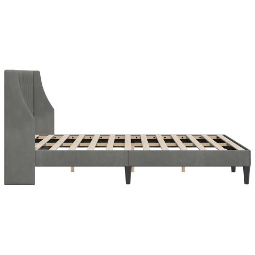 Рамка за легло с таблото Тъмен сив 140 x 200 cm Кадифе