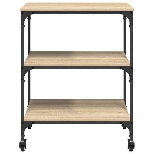 Кухненска количка Сонома дъб 60 x 41 x 76 см Инженерно дърво