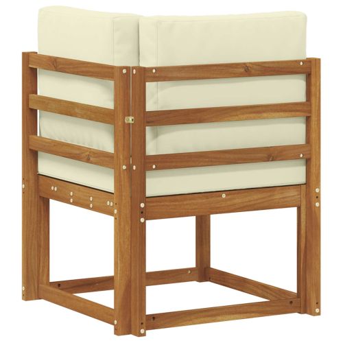 Външен ъглов диван Солидно акациево дърво Естествен