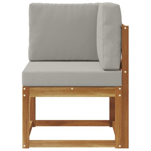 Външен ъглов диван Солидно акациево дърво Естествен