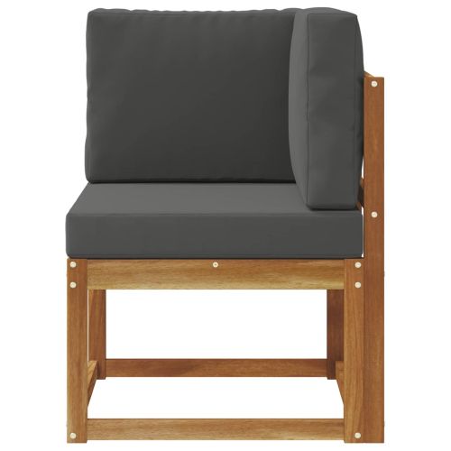 Външен ъглов диван Солидно акациево дърво Естествен