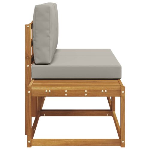 Външен край на диван 2 Брой Естествено и светло сиво