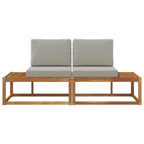 Външен край на диван 2 Брой Естествено и светло сиво