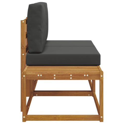 Външен край на диван с възглавница 2 Брой Натурален и Антрацит