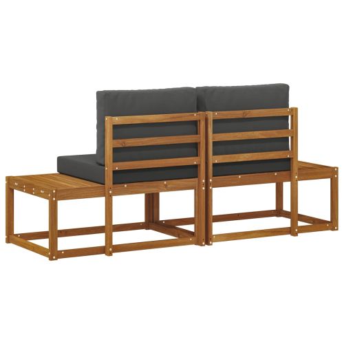 Външен край на диван с възглавница 2 Брой Натурален и Антрацит