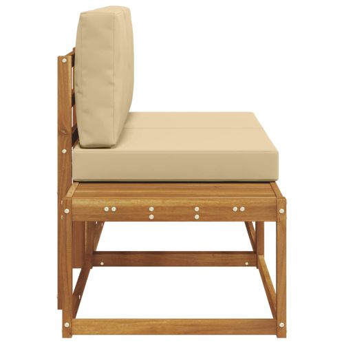 Външен край на диван с възглавница 2 Брой Натурален и Бежов