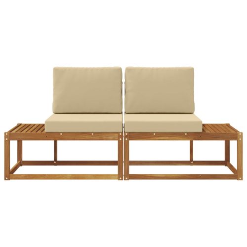 Външен край на диван с възглавница 2 Брой Натурален и Бежов