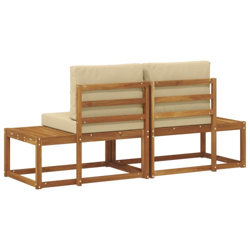 Външен край на диван с възглавница 2 Брой Натурален и Бежов