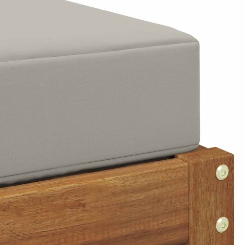 Столче пейка Естествено и светло сиво 43 x 43 x 37 см