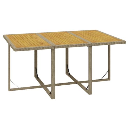 Градински комплект с възглавници, 7 части, полиратан, бежов