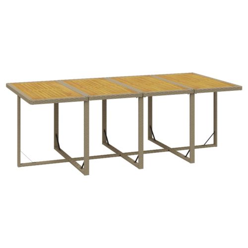 Градински комплект с възглавници 9 части полиратан бежов