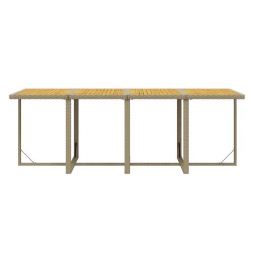 Градински комплект с възглавници 13 части бежов полиратан