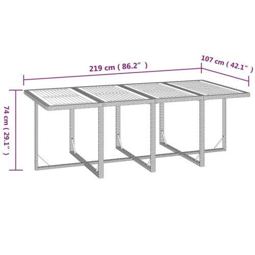 Градински комплект с възглавници 13 части бежов полиратан