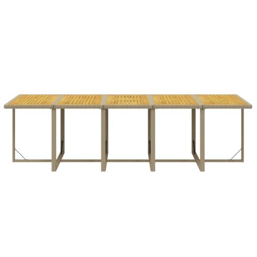 Градински комплект с възглавници, 11 части, полиратан, бежов