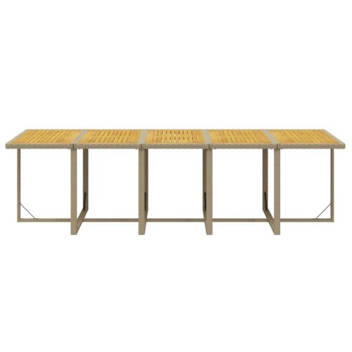 Градински комплект с възглавници 15 части бежов полиратан