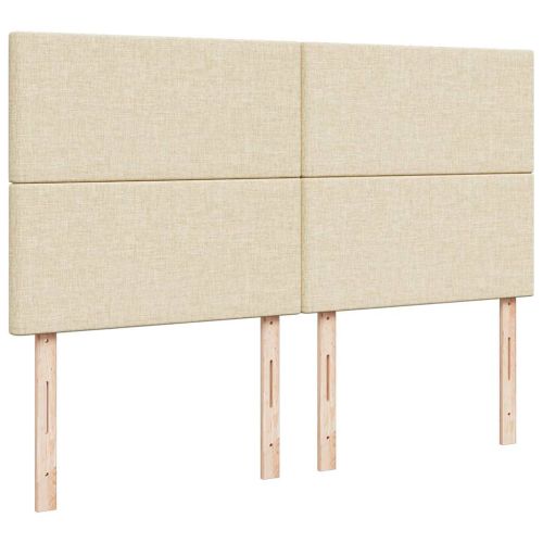 Османска легло с матраци, кремаво, 200x200 см, плат