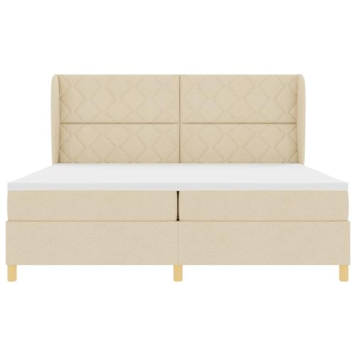 Кутия със спална основа и матрак Тъмен Сив 90x190 см Крем