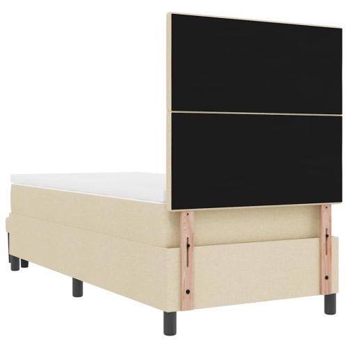 Легло с пружинирана основа с матрак Крем 100 x 200 cm текстил