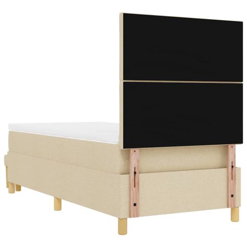 Легло с пружинирана основа с матрак Крем 100 x 200 cm текстил