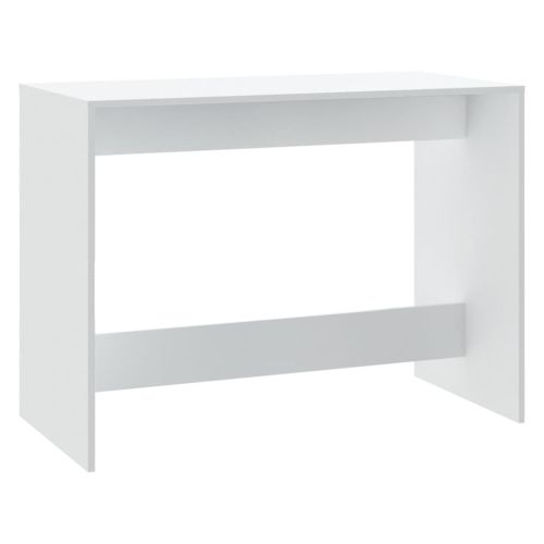 Трапезен комплект от 3 части, бял, инженерно дърво