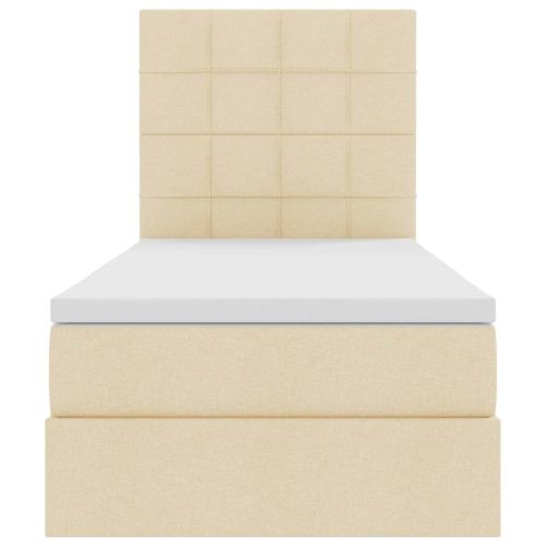 Легло с място за съхранение и матрак Кремав 100 x 200 cm