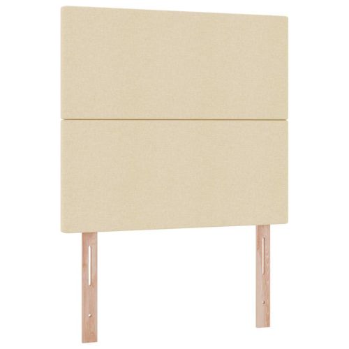 Легло с място за съхранение и LED Кремав 100 x 200 cm Полиестер