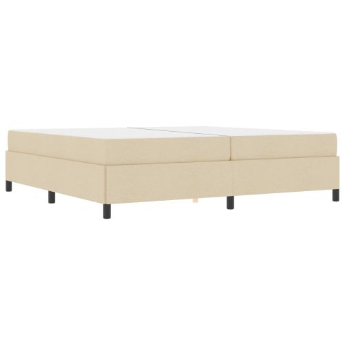 Легло с пружинирана основа с матрак Крем 200 x 200 cm текстил