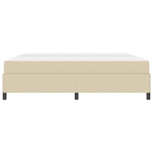 Легло с пружинирана основа с матрак Крем 200 x 200 cm текстил