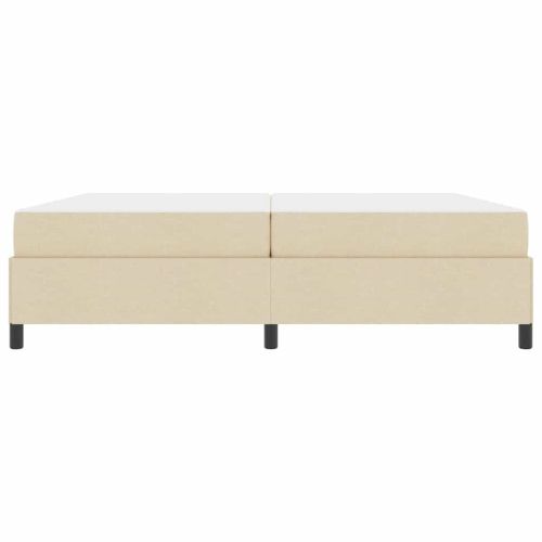 Легло с пружинирана основа с матрак Крем 200 x 200 cm текстил