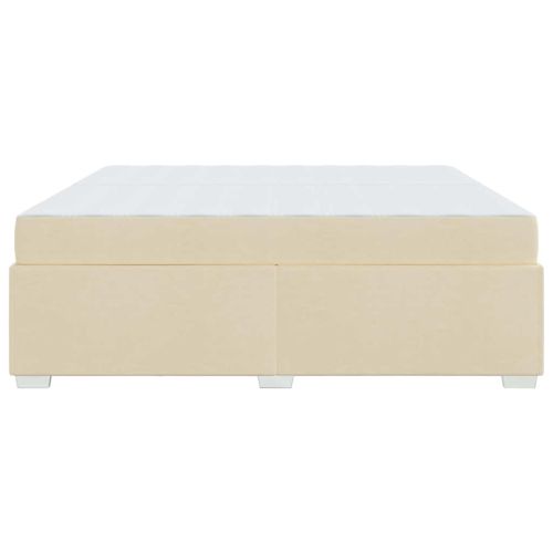 Рамка за легло с матрак Крем 200 x 200 cm текстил